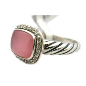 David Yurman 10x8mm Noblesse Ring Rose Quartz